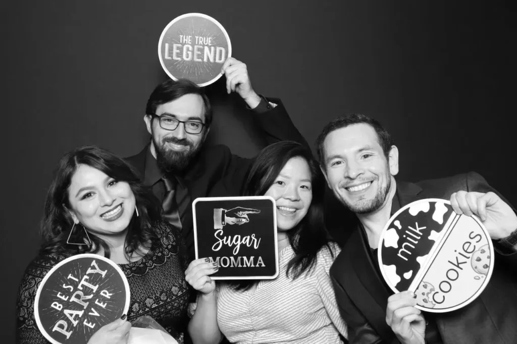 Glam Photo Booth Rental | Black & White Glam Booth 2 photo booth rental los angeles 7206606 One, Two, Smile! Photobooth