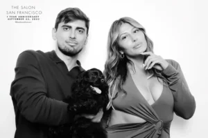 black and white glam photo booth