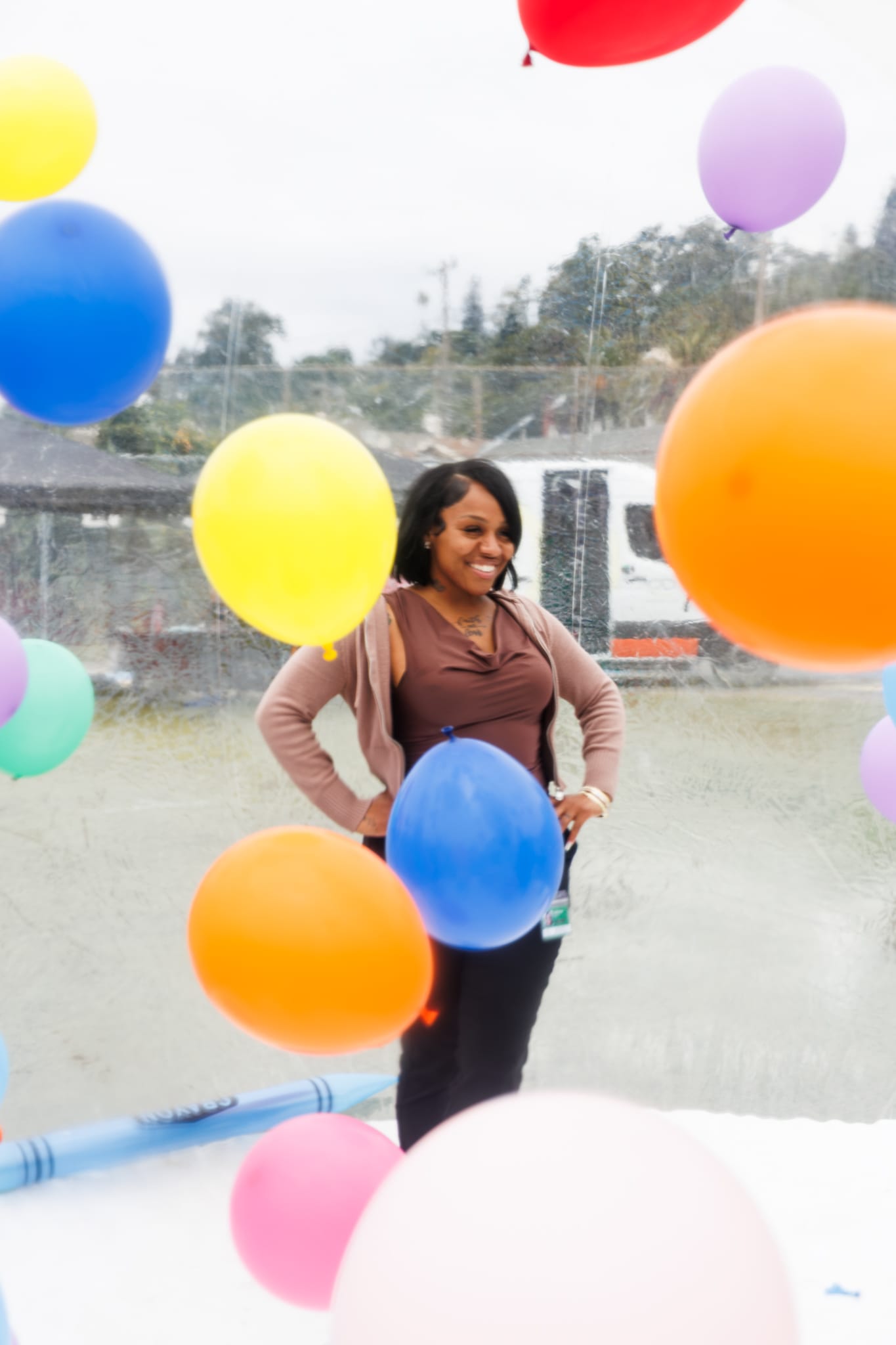Roots Community Health Balloon Dome Event in Oakland 4 Balloon Dome photo booth at the Roots Community Health event in Oakland 25 One, Two, Smile! Photobooth
