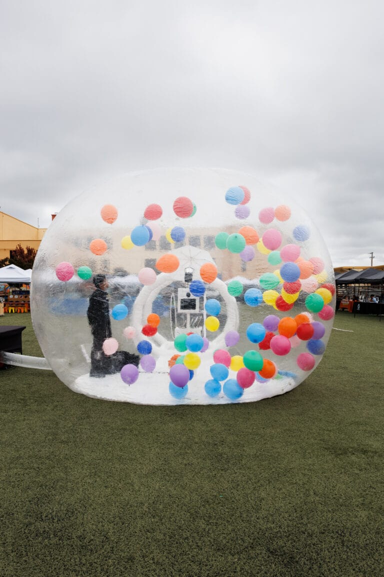 Roots Community Health Balloon Dome Event in Oakland 1 Balloon Dome photo booth at the Roots Community Health event in Oakland 34 One, Two, Smile! Photobooth