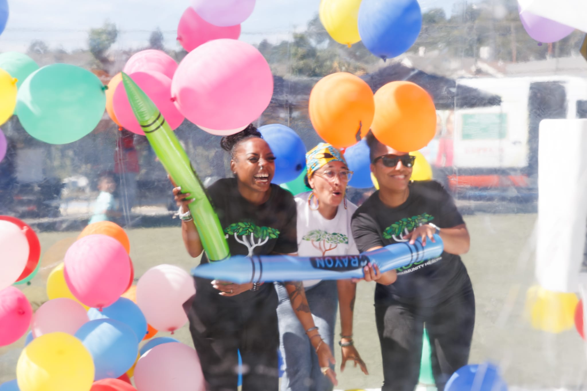 Roots Community Health Balloon Dome Event in Oakland 2 Balloon Dome photo booth at the Roots Community Health event in Oakland